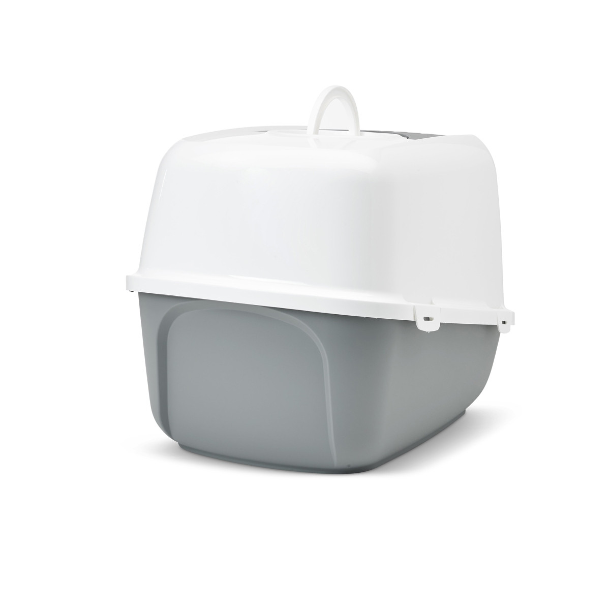 SAVIC Nestor Jumbo Weiß-Grau – geschlossene Katzentoilette – 66,5x48,5x46,5 cm – 1 Stk. - foto 2