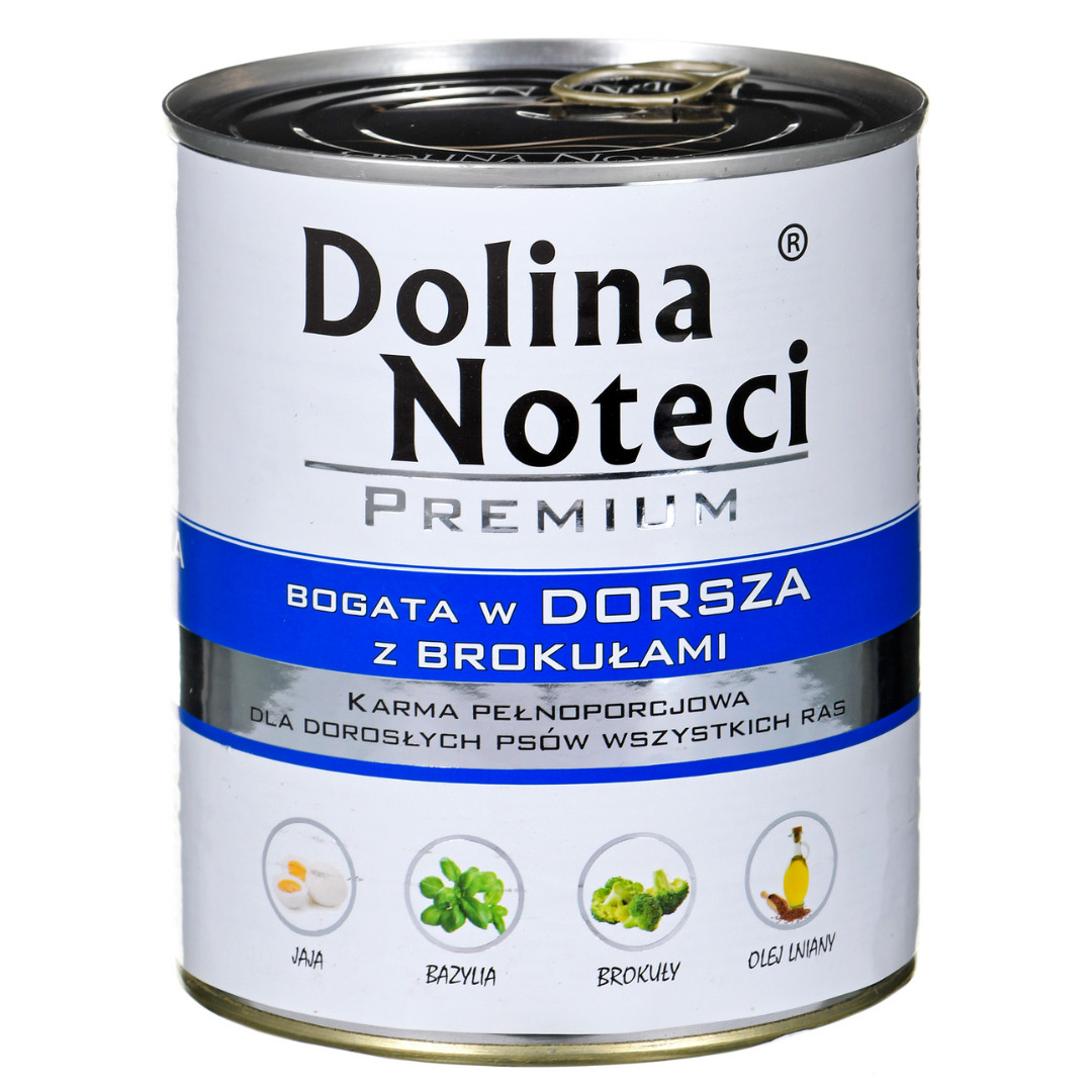DOLINA NOTECI Premium Reich an Kabeljau und Brokkoli - Nassfutter für Hunde - 800 g - foto 1