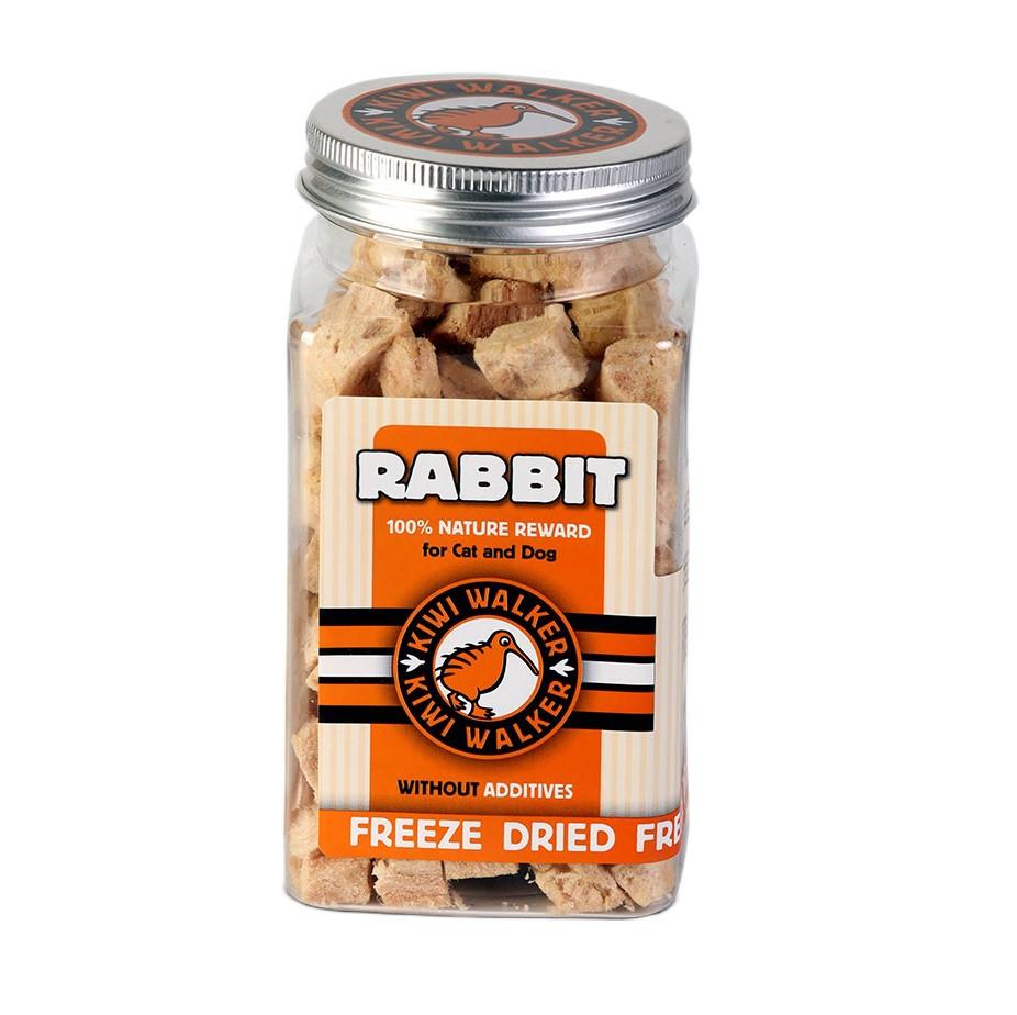 KIWI WALKER Freeze-dried treats Rabbit - leckerli für hund und katze - 75g - foto 1