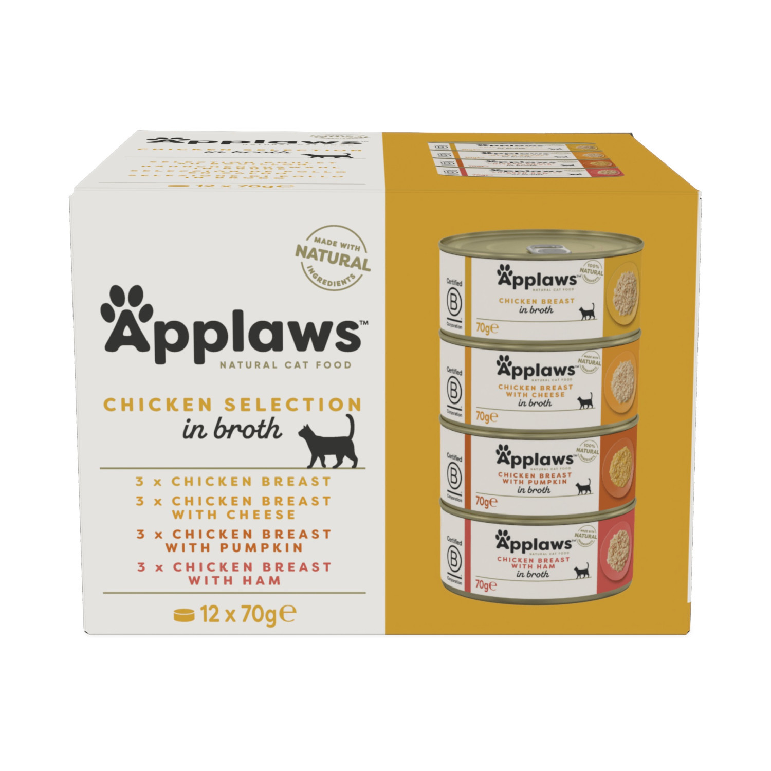 APPLAWS Chicken Selection in Broth - nassfutter für Katzen - 12x70g - foto 7