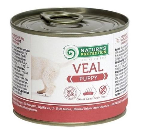 NATURE'S PROTECTION Puppy Kalbfleisch - Nassfutter für Welpen - 200 g - foto 1