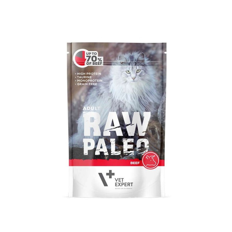 RAW PALEO Adult Cat Beef – Nassfutter für Katzen – 100 g - foto 1