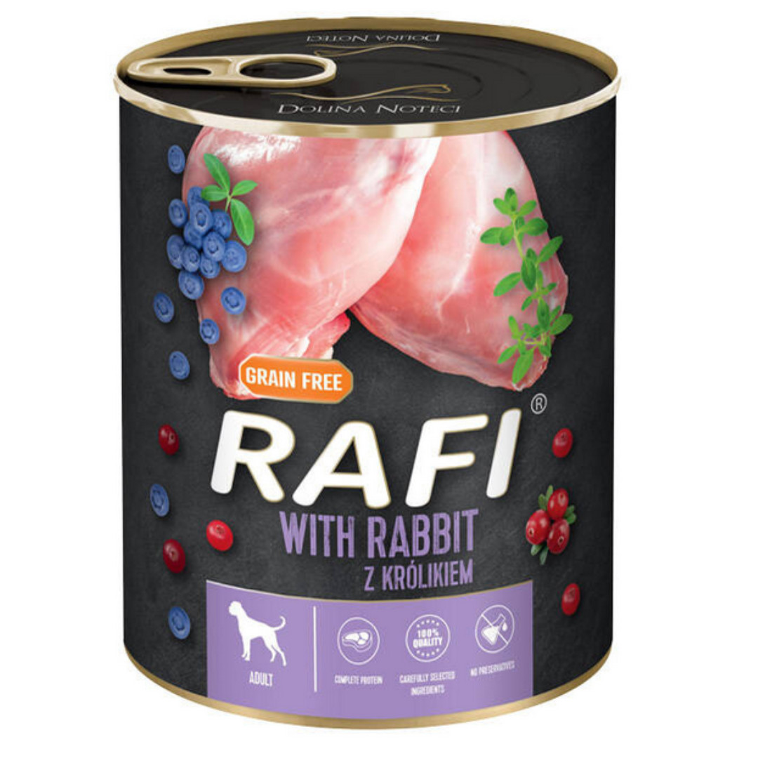 Dolina Noteci Rafi Nassfutter mit Kaninchen, Heidelbeeren und Preiselbeeren - 800g - foto 1