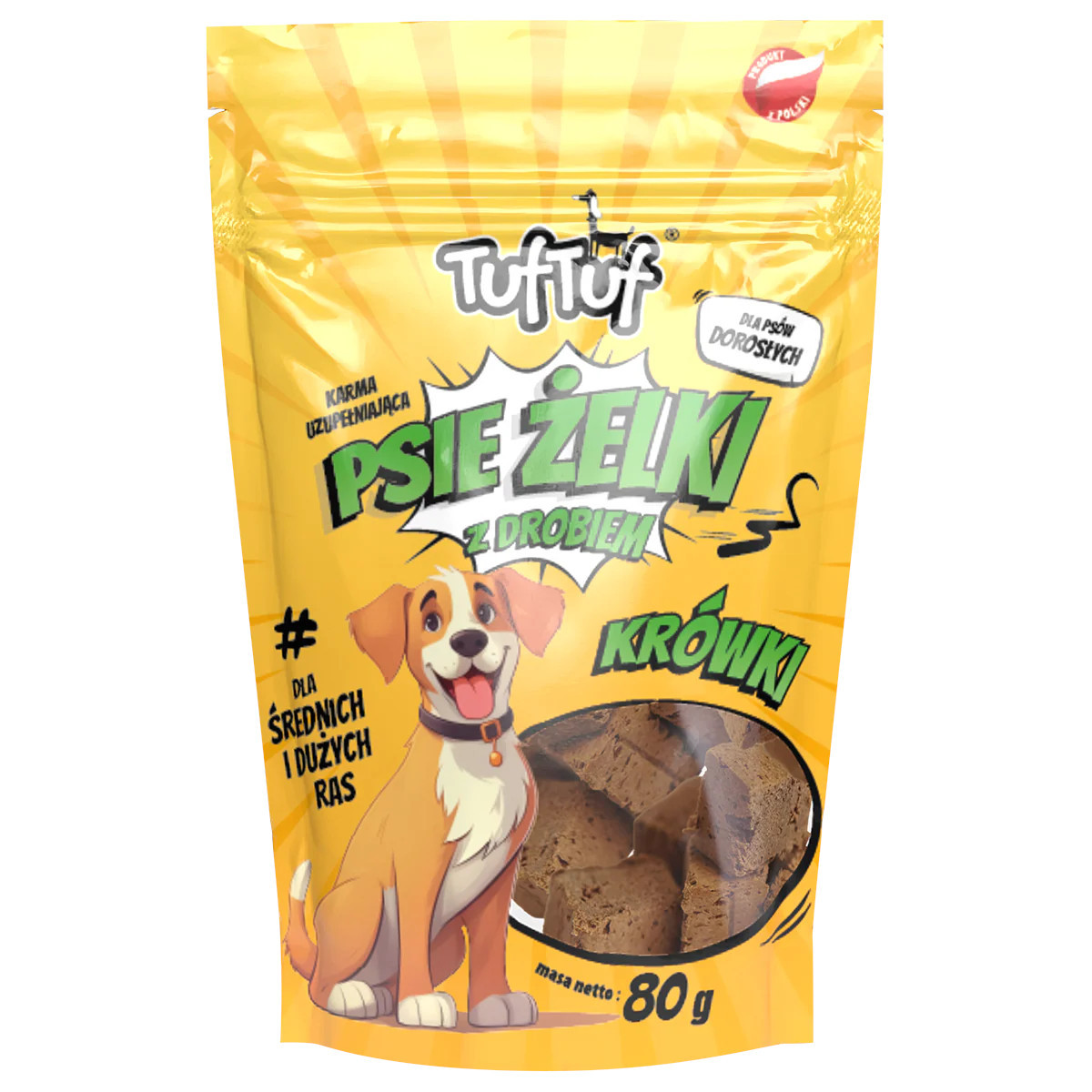TUF TUF Psie żelki - poultry fudge - leckerli für hunde - 80g - foto 3