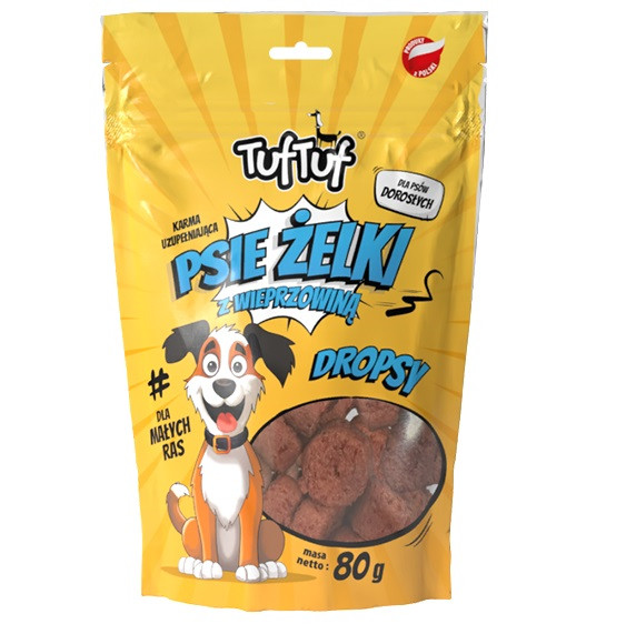 TUF TUF Hundegelee – Bonbons MIX 3 Geschmacksrichtungen – Leckerbissen für Hunde – 12 x 80 g - foto 6