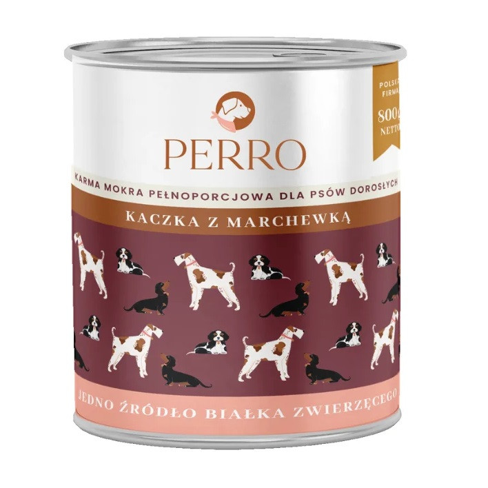 PERRO Duck with carrot - Nassfutter für Hunde - 800g - foto 4