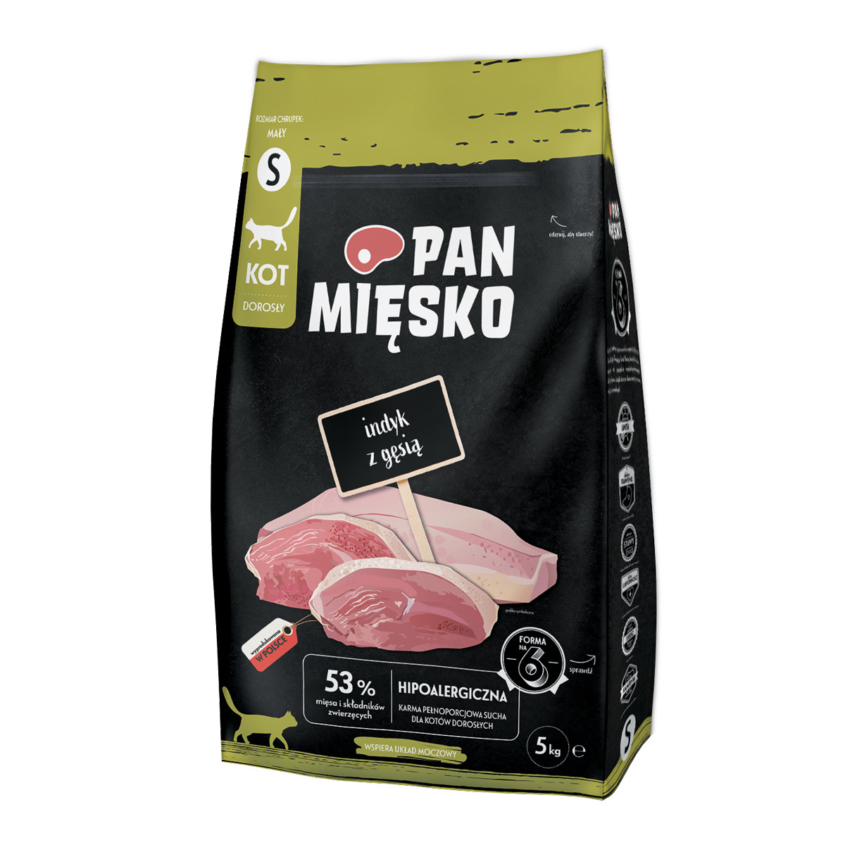 PAN MIĘSKO Truthahn mit Gans Small - Trockenfutter für Katzen - 5 kg - foto 1