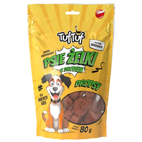 TUF TUF Hundegelee – Bonbons MIX 3 Geschmacksrichtungen – Leckerbissen für Hunde – 12 x 80 g - foto 3