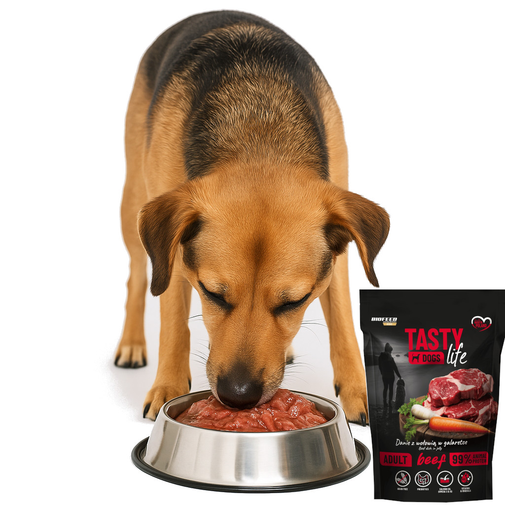 BIOFEED Tasty Dogs Life Beef - Nassfutter für Hunde - 500g - foto 4