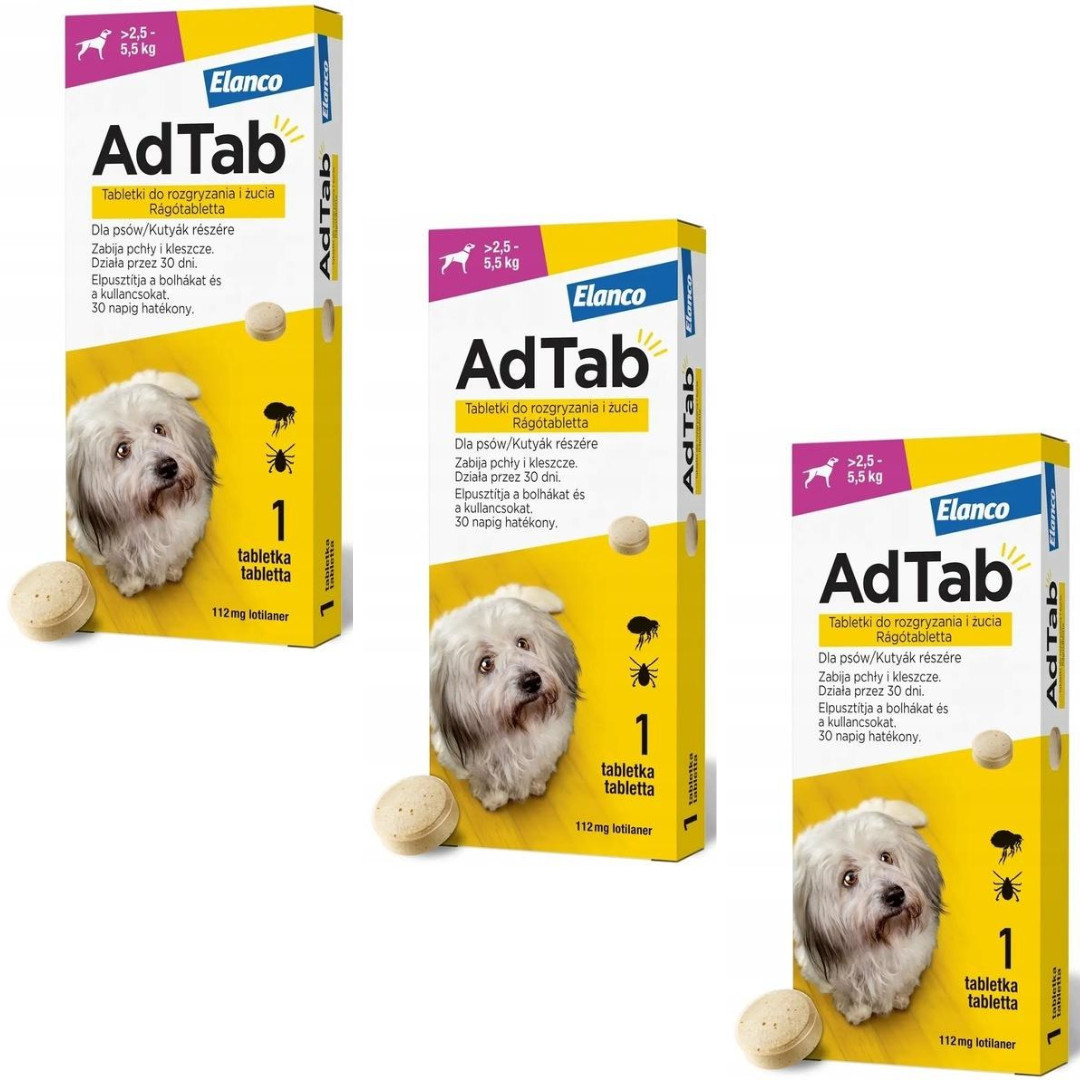 ELANCO AdTab Floh- und Zeckentabletten für Hund (>11-22 kg) - 1x 450mg - foto 1