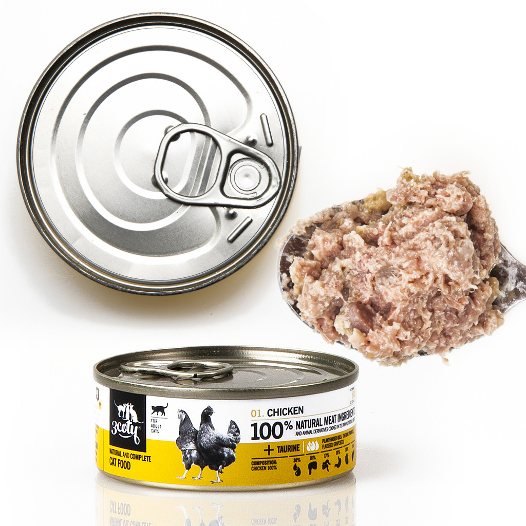 3COTY Chicken - nassfutter für Katzen - 80g - foto 3