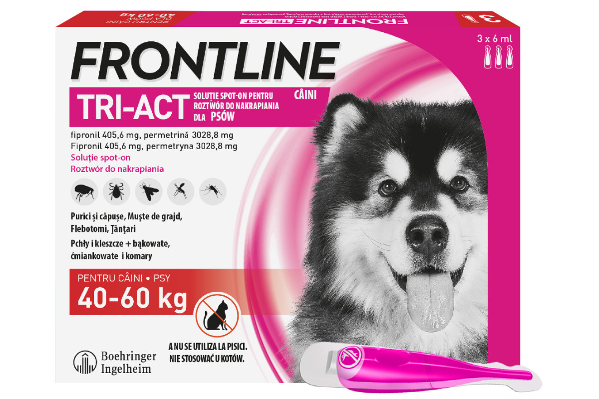 FRONTLINE Tri-Act XL Parasitentropfen für Hunde 40-60 kg,- 3 x 6 ml - foto 1