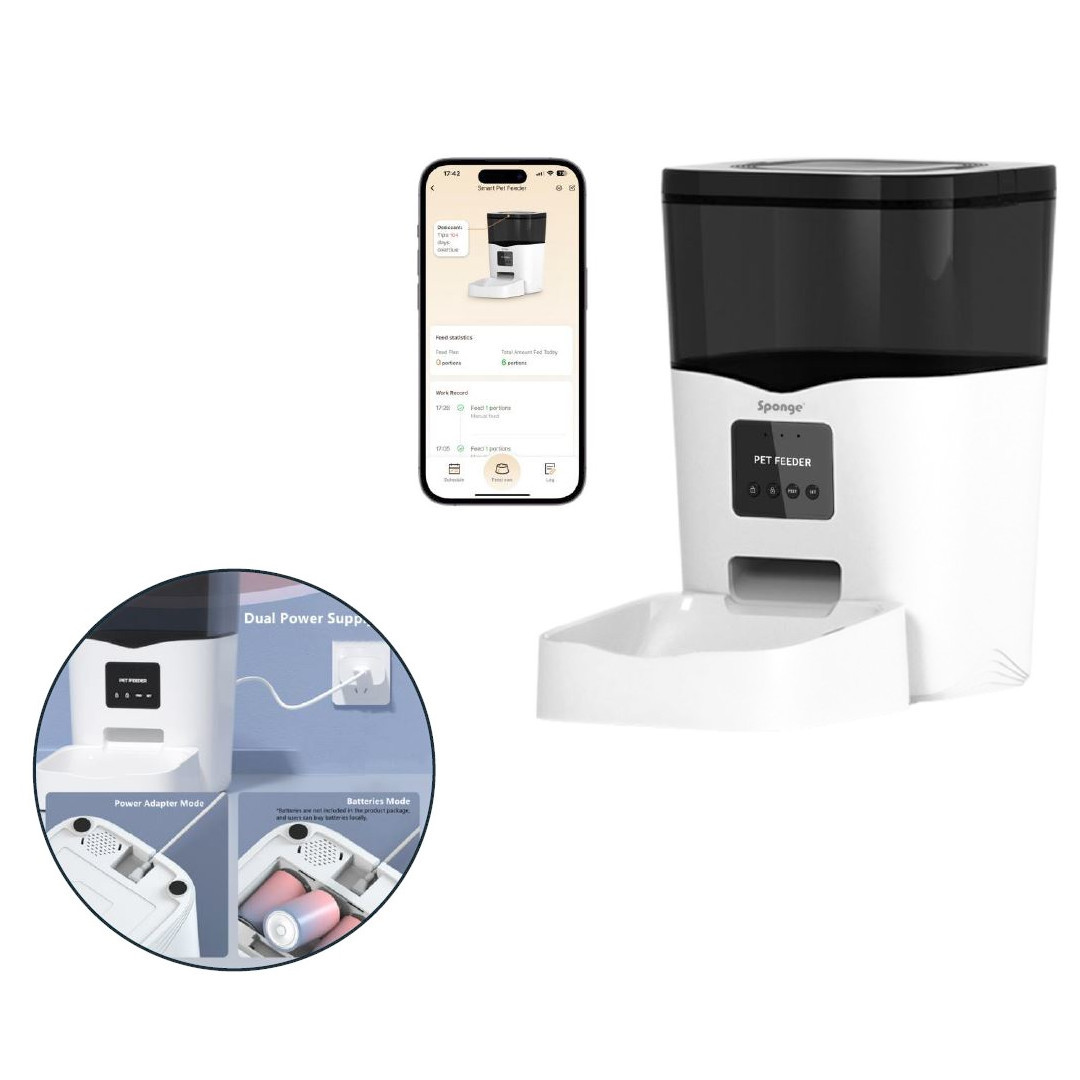 SPONGE Pet Feeder Smart - intelligenter futterautomat für haustiere – 3l - foto 1