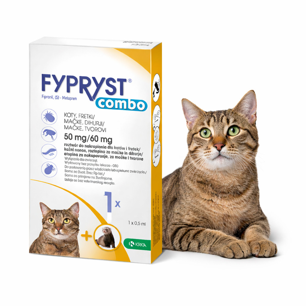 FYPRYST Combo 50/60mg - tropfen gegen flöhe und zecken für katzen – 1x0.5ml - foto 3
