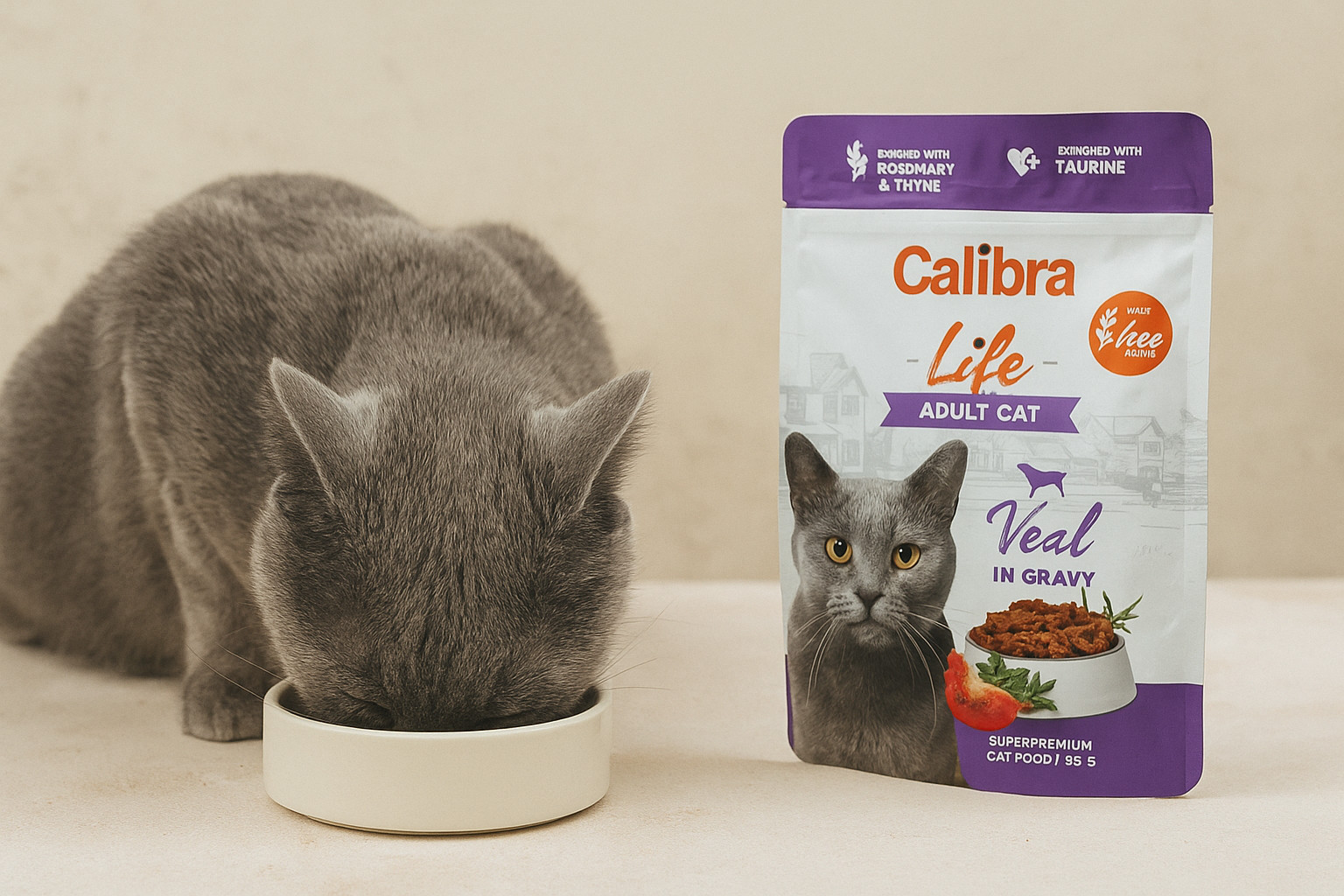 CALIBRA Cat Life Adult Veal in gravy - Nassfutter für Katzen - 24x85g - foto 2