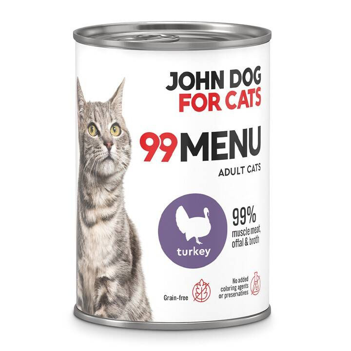 JOHN DOG For cats 99 Menu Turkey - nassfutter für Katzen - 400g - foto 1
