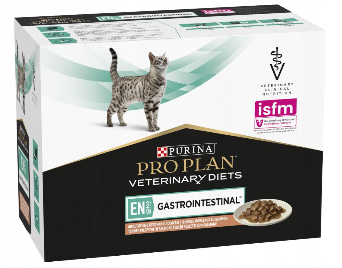 PURINA Pro Plan Veterinary Diets EN St/Ox Magen-Darm-Lachs – Nassfutter für Katzen – 10 x 85 g - foto 2