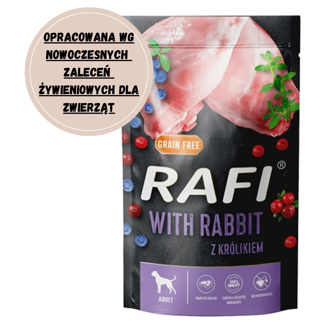 DOLINA NOTECI Rafi Kaninchen, Heidelbeere, Preiselbeere - Nassfutter für Hunde - 500g - foto 2