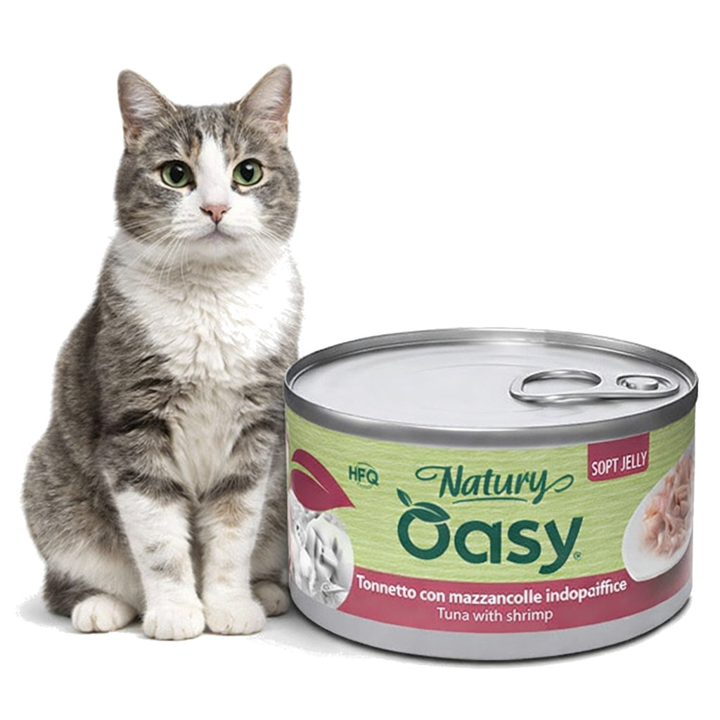 OASY Natury Soft Jelly Tuna with shrimp - nassfutter für Katzen - 150g - foto 2