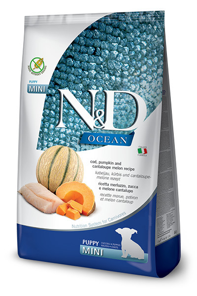 FARMINA N&D Ocean Dog Cod, Pumpkin & Cantaloupe Melon Puppy Mini - Trockenfutter für Hunde - 800g - foto 2