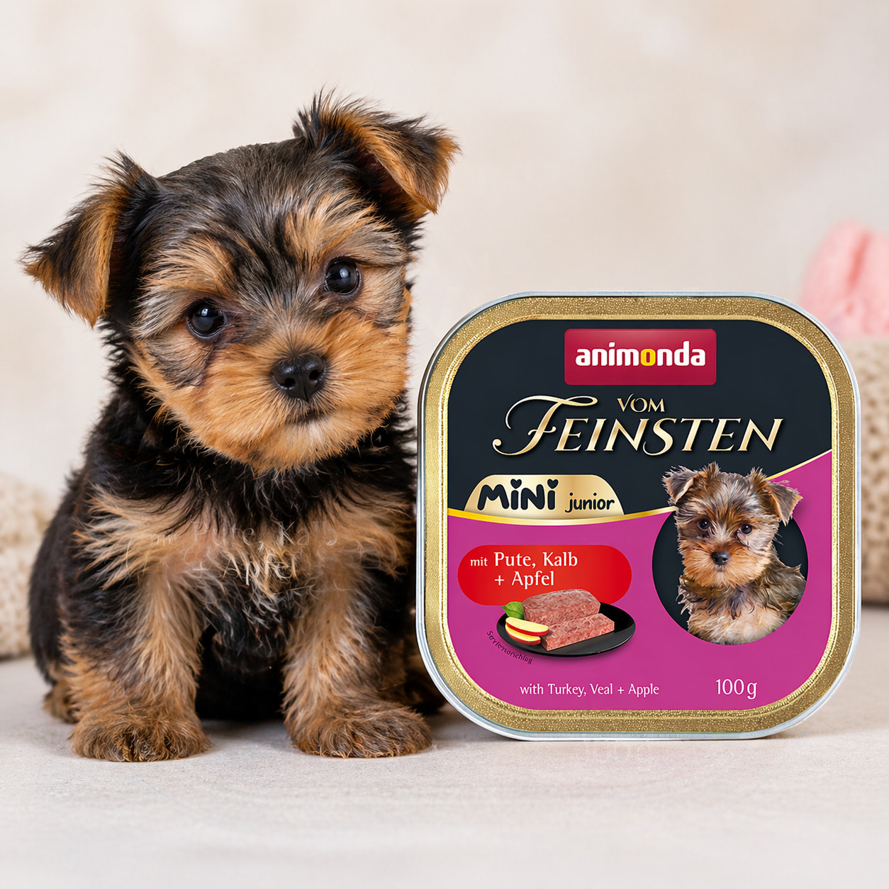 ANIMONDA Vom Feinsten Junior Mini Turkey with veal and apple - Nassfutter für Hunde - 100g - foto 2