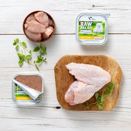 VETEXPERT Raw Paleo Pate Mini Puppy Turkey - Nassfutter für Welpen - 150 g - foto 1