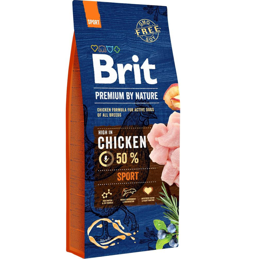 BRIT Premium by Nature Sport Chicken - Trockenfutter für Hunde - 15 kg - foto 1