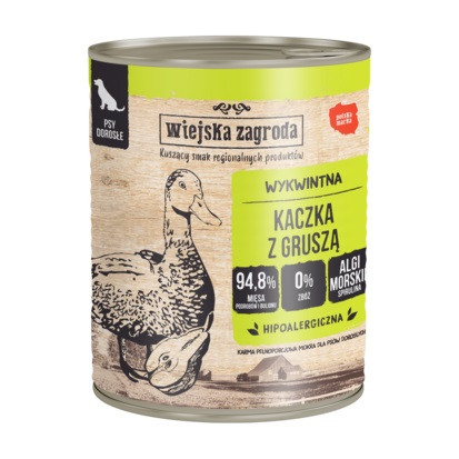 WIEJSKA ZAGRODA Duck with pear - Nassfutter für Hunde - 800g - foto 1