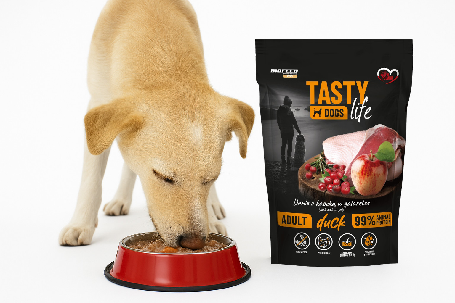 BIOFEED Tasty Dogs Life Duck - Nassfutter für Hunde - 500g - foto 5