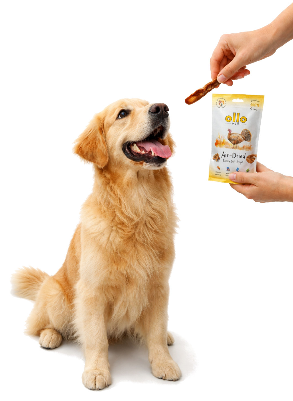 OLLO Air-Dried Turkey strips - leckerli für hunde - 80g - foto 3