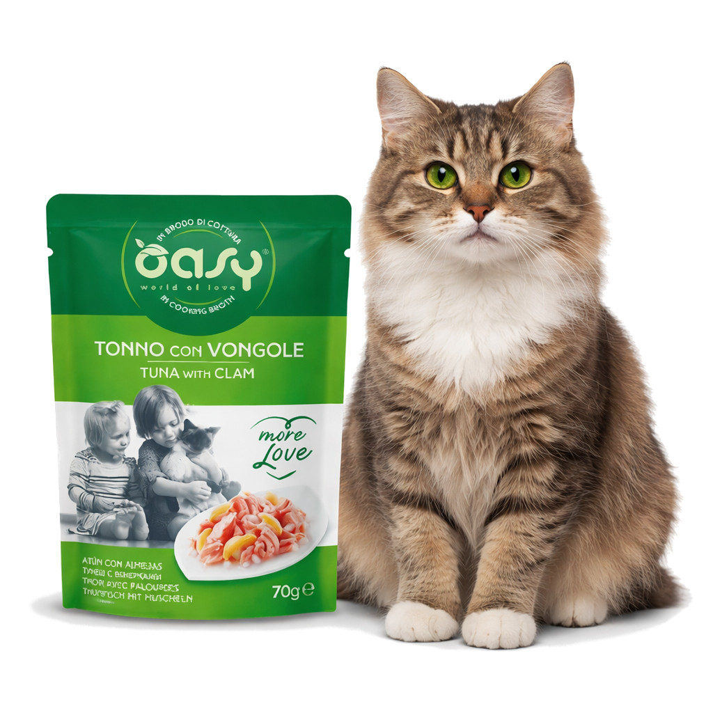 OASY More Love Tuna with clam - nassfutter für Katzen - 70g - foto 2