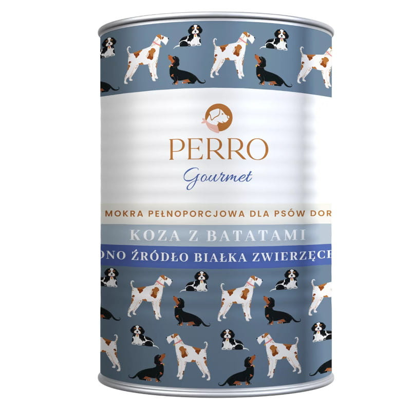 PERRO Gourmet Goat with sweet potatoes - Nassfutter für Hunde - 400g - foto 1