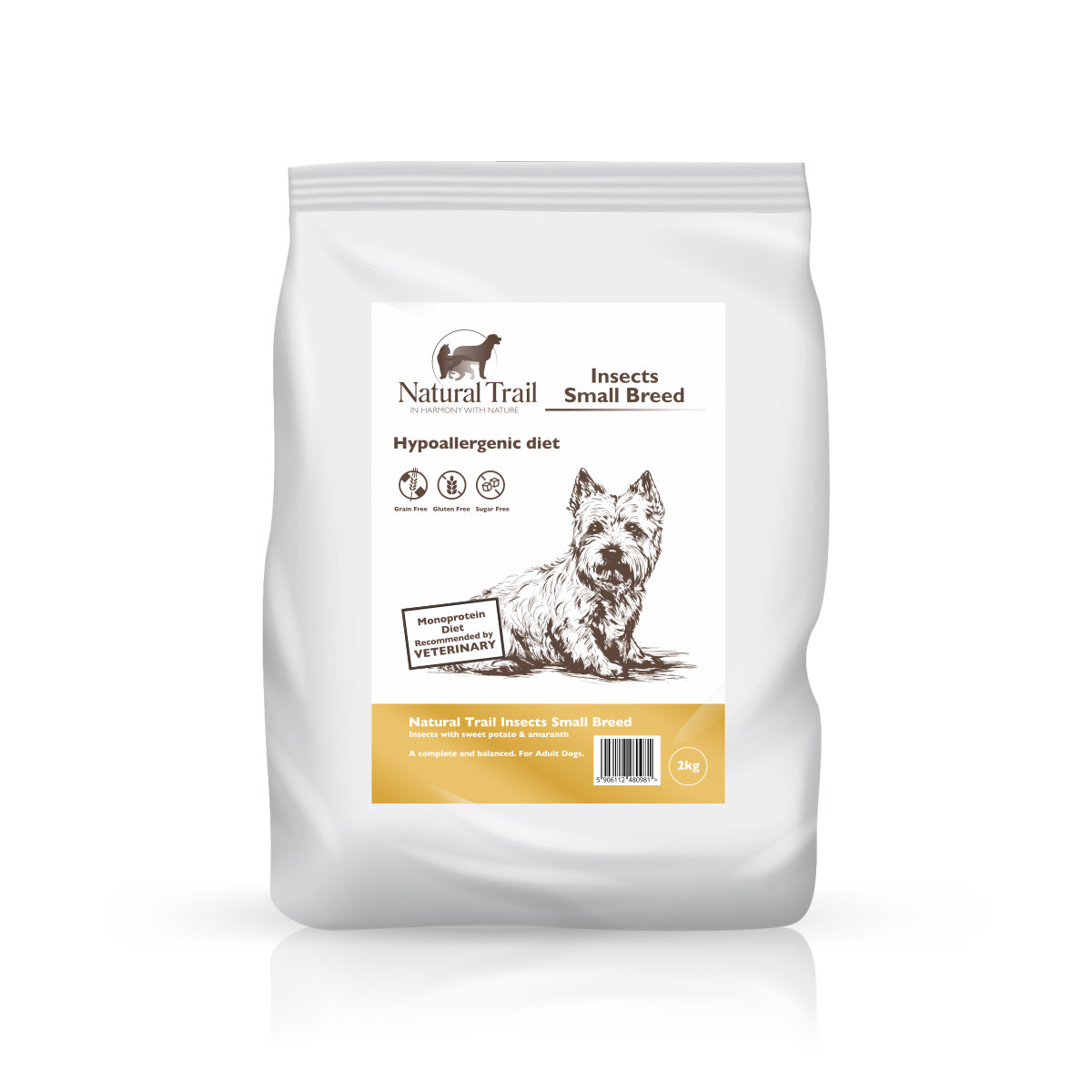 NATURAL TRAIL Insect Small Breed Hypoallergene Diät - Trockenfutter für Hunde - 2 kg - foto 2