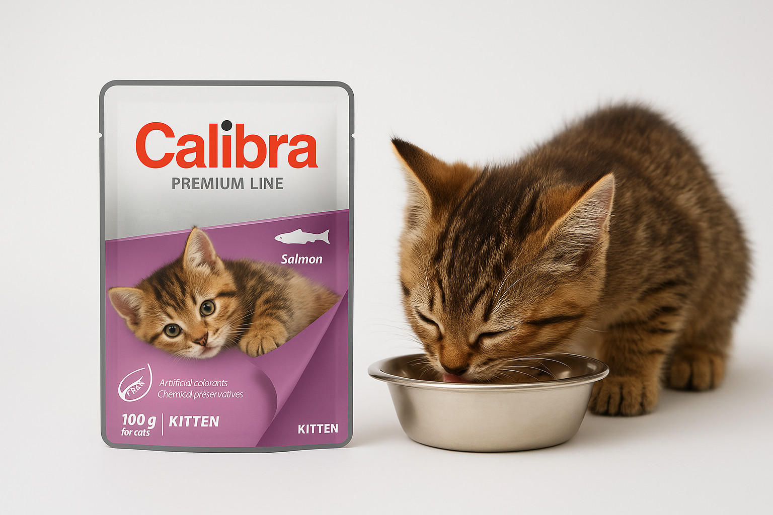 CALIBRA Cat Premium Kitten Salmon - nassfutter für Katzen - 100g - foto 2