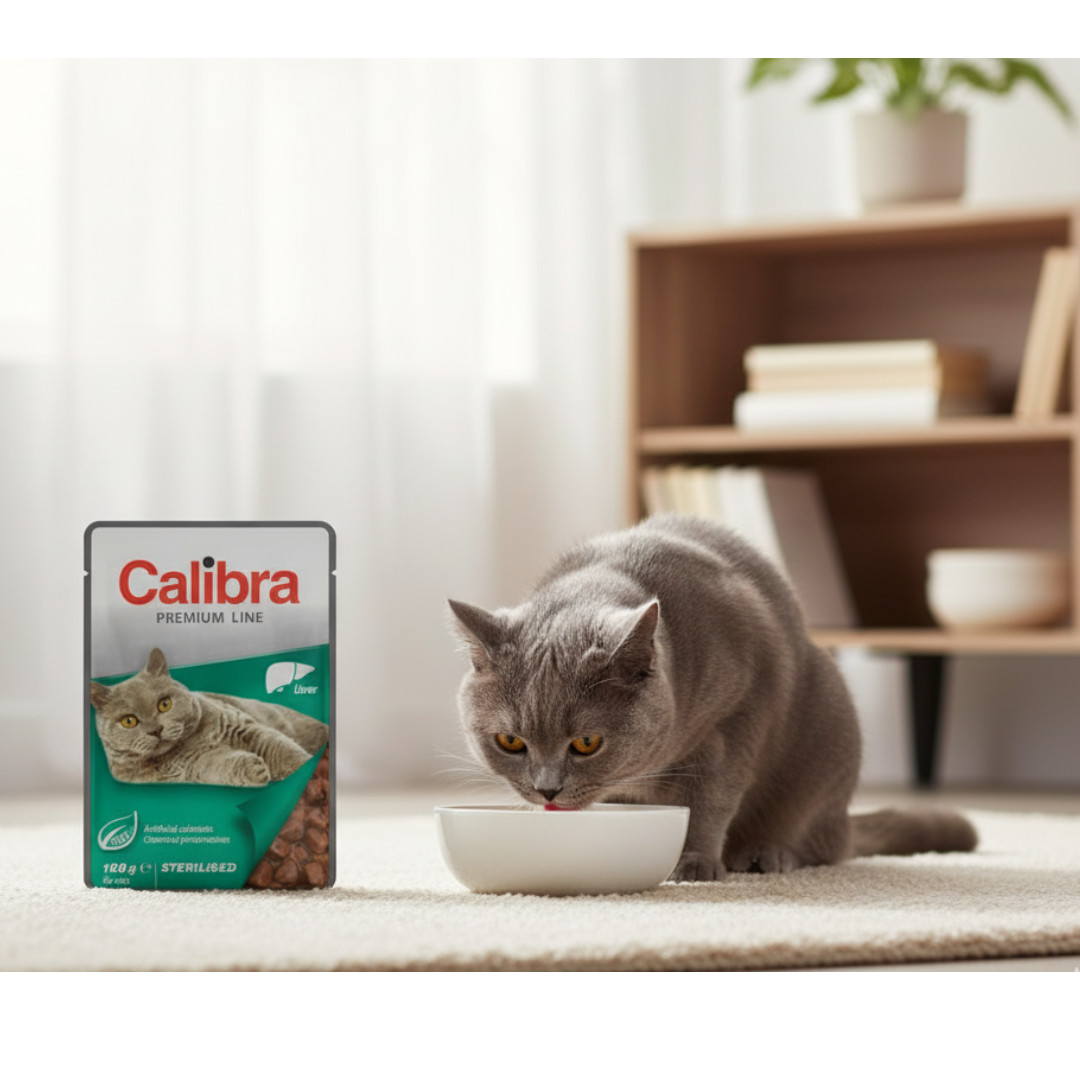 CALIBRA Cat Premium Sterilised Liver - Nassfutter für Katzen - 24x100g - foto 2