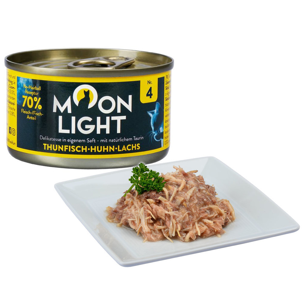 MOONLIGHT Dinner Nr 4 Tuna, chicken and salmon - nassfutter für Katzen - 80g - foto 1