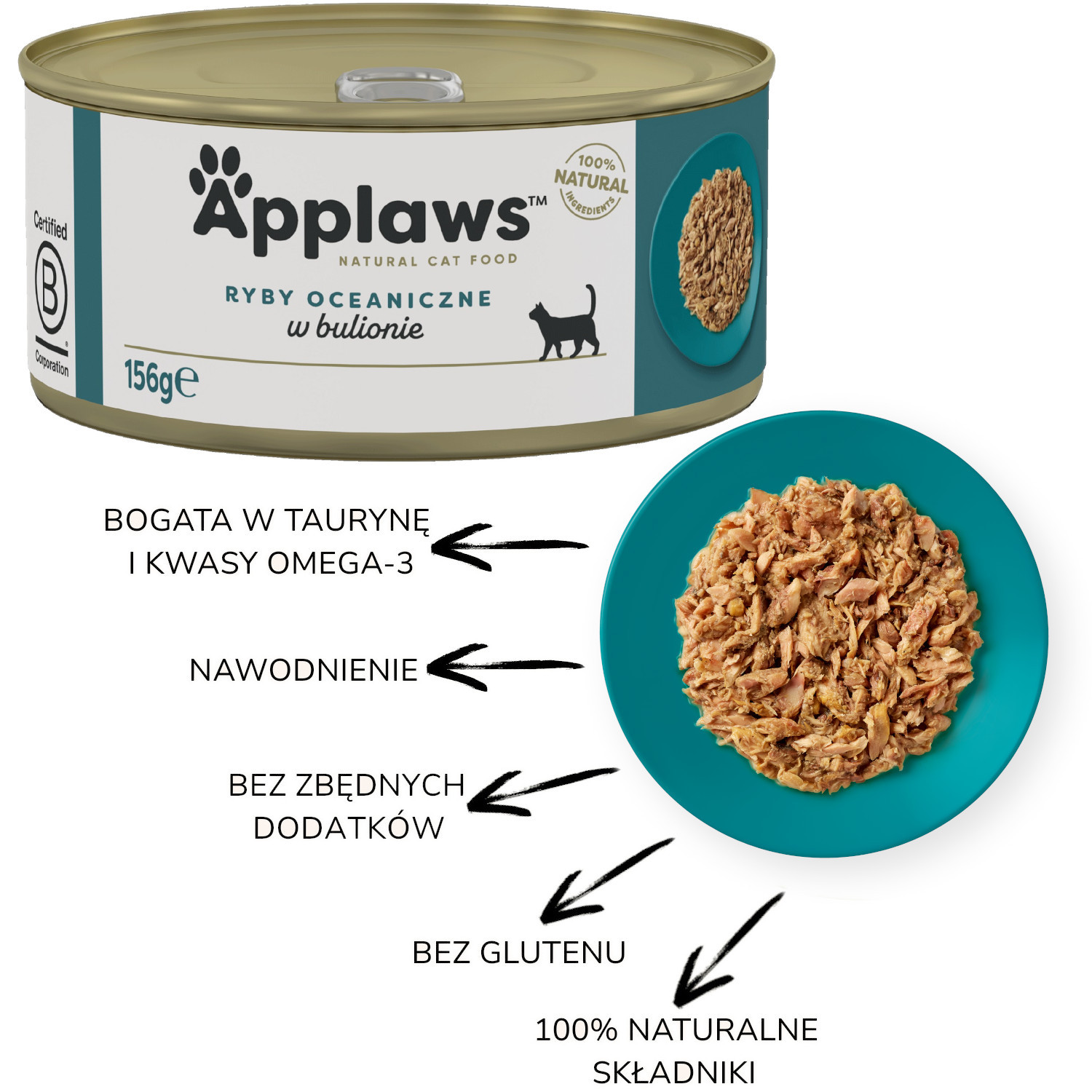 APPLAWS Ocean fish in broth - nassfutter für Katzen - 156g - foto 1