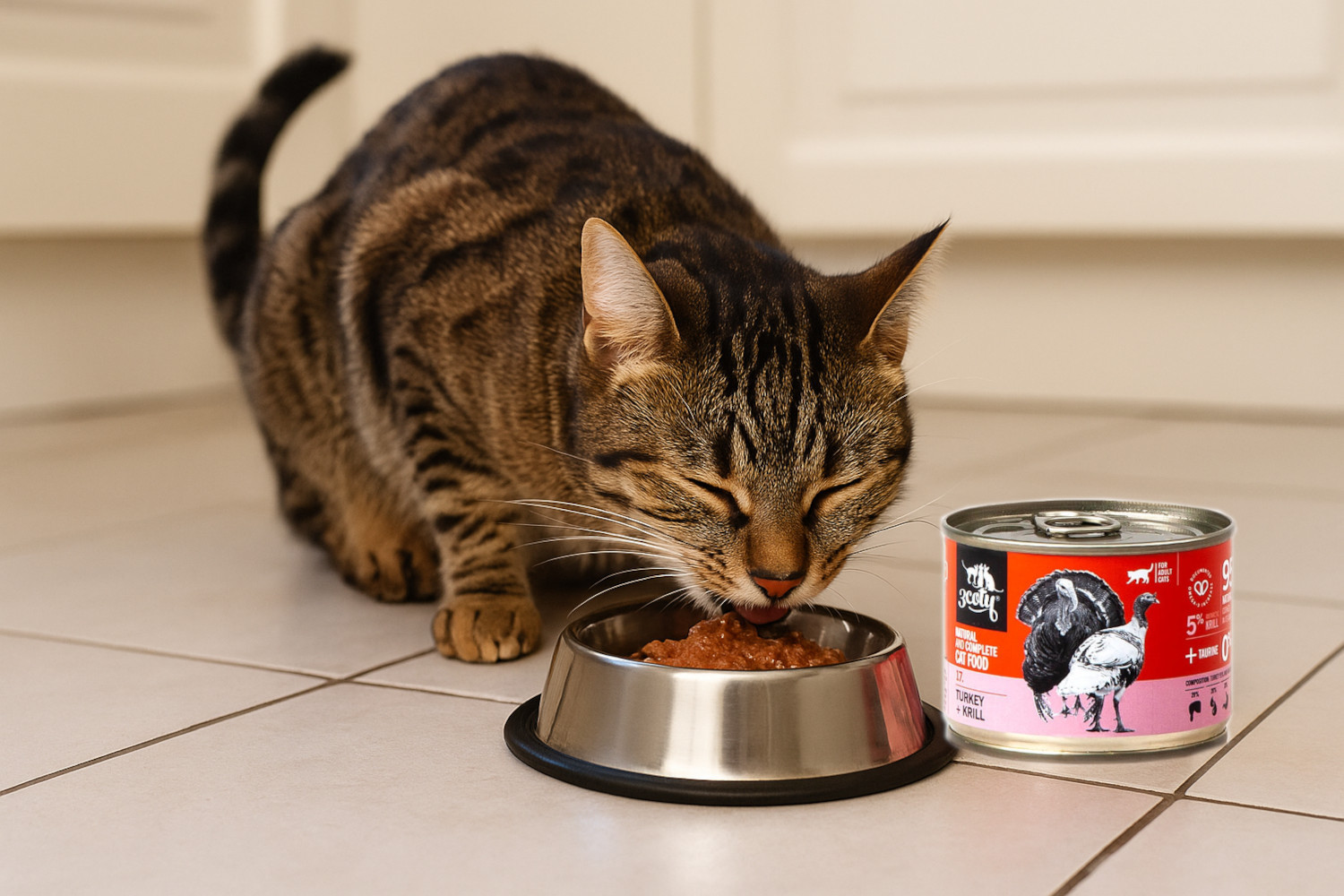 3COTY 17. Turkey and krill - nassfutter für Katzen - 12x180g - foto 5