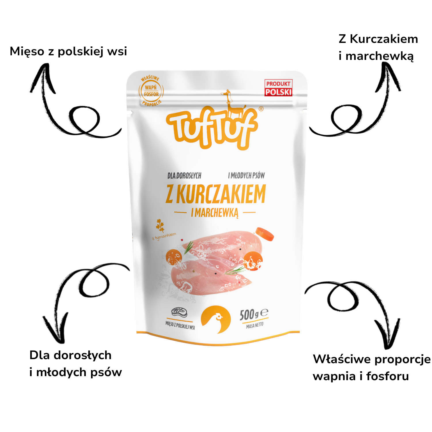 TUF TUF MIX 3 Geschmacksrichtungen in Sachets - Nassfutter für Hunde - 24x500g - foto 4