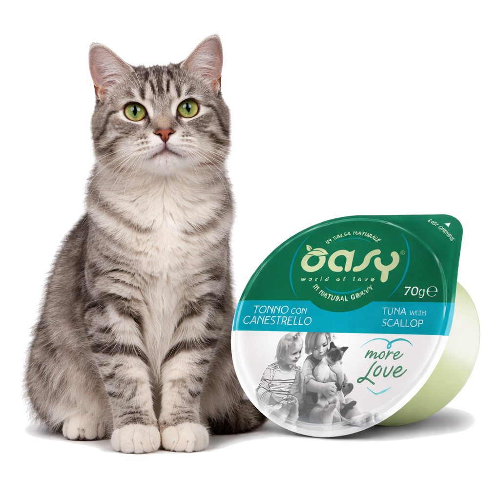 OASY More Love Tuna with scallop - nassfutter für Katzen - 70g - foto 2