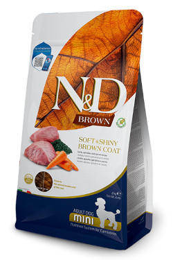 FARMINA N&D Brown Dog Lamb, Spirulina&Carrot Adult Mini - Trockenfutter für Hunde - 2 kg - foto 2