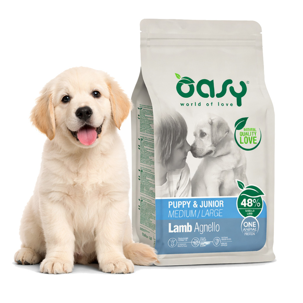 OASY One Animal Protein Puppy & Junior Medium/Large Lamb - trockenfutter für Hunde - 12kg - foto 2