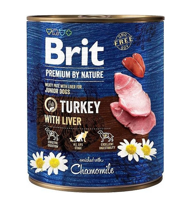 BRIT Premium by nature Junior Turkey with Liver - Nassfutter für Hunde - 800g - foto 2