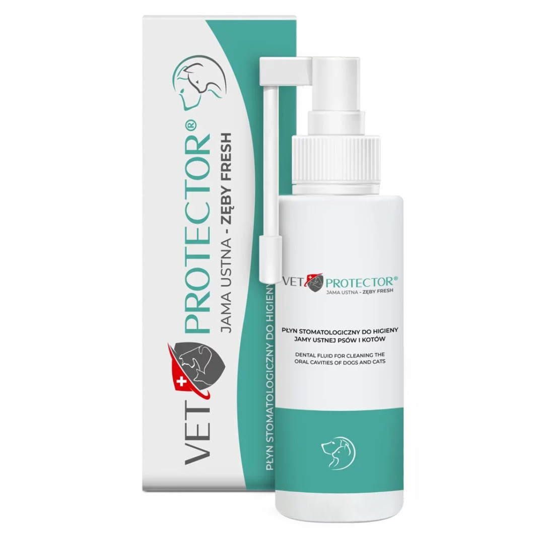 JM SANTE Vet Protector Fresh - zahnmedizinische lösung zur mundhygiene für hunde und katzen – 100 ml - foto 2