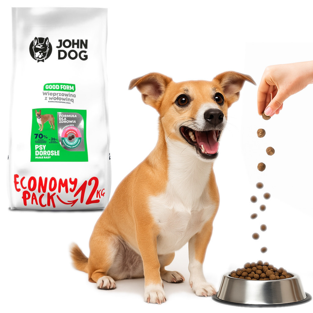 JOHN DOG Good Form Adult Pork with beef - Trockenfutter für Hunde - 12 kg - foto 3