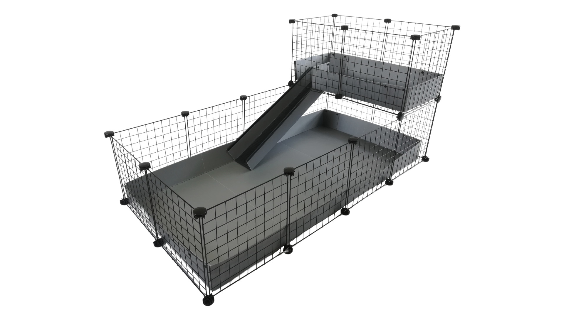 C&C Modularer Käfig 4x2 + Loft 2x1+ graue Rampe - foto 1
