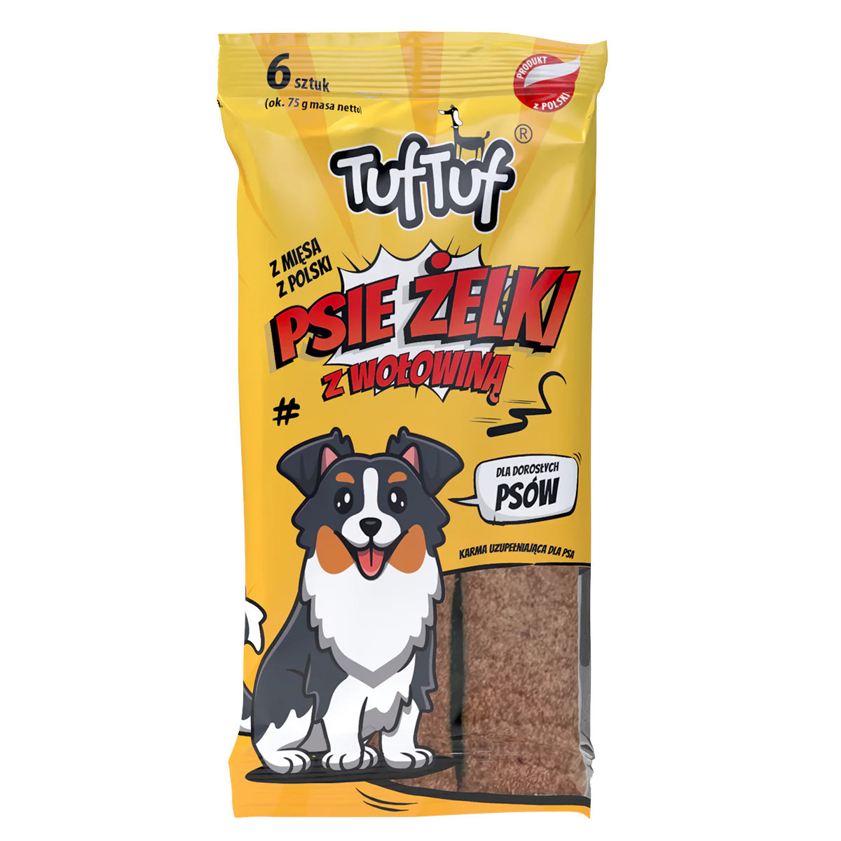 TUF TUF Hundegelee – Streifen MIX 3 Geschmacksrichtungen – Leckerli für Hunde – 12x75g - foto 9