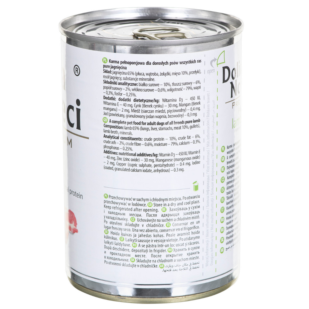 Dolina Noteci Premium Pure Lamm - Nassfutter für Hunde - 400g - foto 3