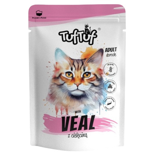 TUF TUF with veal - nassfutter für Katzen - 100g - foto 1