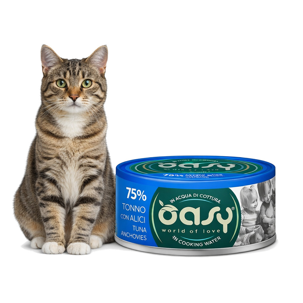 OASY More Love Tuna with anchovies - nassfutter für Katzen - 70g - foto 2
